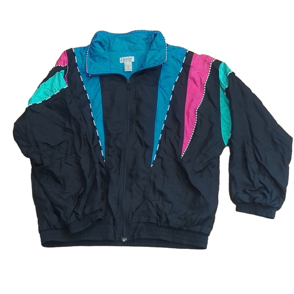 Lavon Jackets & Blazers - Vintage 80s Lavon Colorblock Track Jacket Windbreaker XL